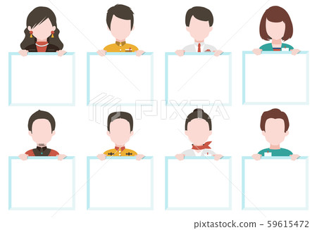 People with white nameplate People with white nameplate 59615472