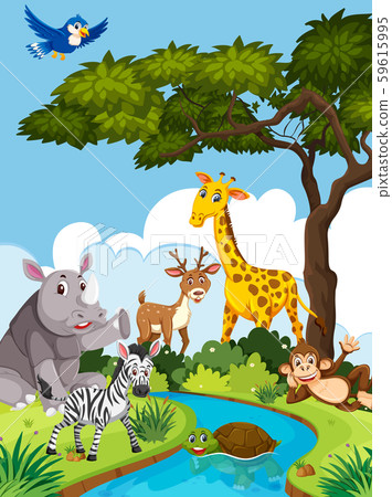 Wild animals in nature Wild animals in nature 59615995