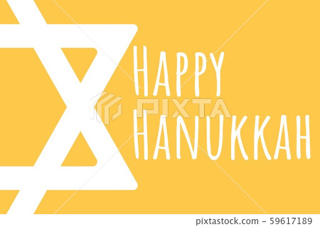 Happy Hanukkah - festive background with Star of David. Modern minimalistic template for banner Happy Hanukkah - festive background with Star of David. Modern minimalistic template for banner 59617189