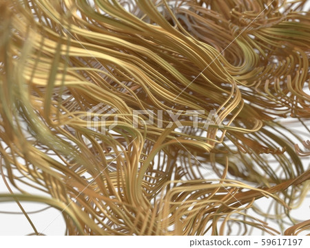 Chaotic volume lines. Abstract 3d illustration. Digital network concept. 59617197