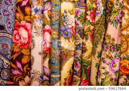 Traditional Russian textile shawls 59617664