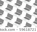 Laptop seamless flat isometric pattern for background. Modern vector 3D illustration. Technology and social media concept for web and banner design. Analysis data and Investment. Business success. 59618721