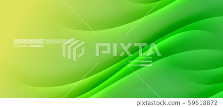 Trendy simple fluid color gradient abstract background with dynamic wave shadow line effect. Vector 59618872