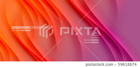 Trendy simple fluid color gradient abstract background with dynamic wave shadow line effect. Vector 59618874
