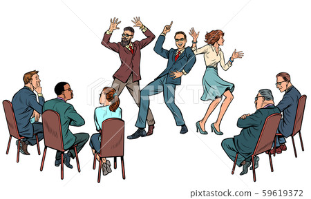 Dance competition. Dancing people and jury. isolate on white background Dance competition. Dancing people and jury. isolate on white background 59619372