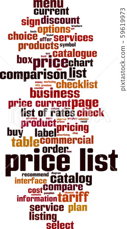 Price list word cloud 59619973