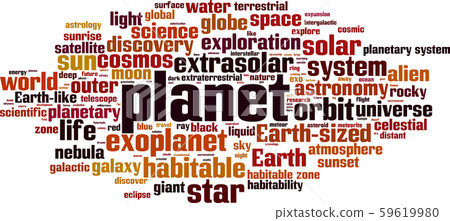 Planet word cloud 59619980