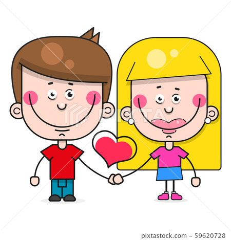 Guy And Girl Holding Hands Between Them Love. 59620728