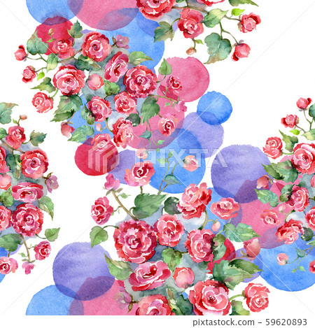 Red rose bouquet floral botanical flowers.... - Stock Illustration ...
