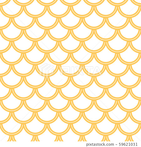 Variation of fishscale pattern in decorative style Variation of fishscale pattern in decorative style 59621031