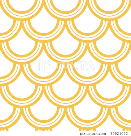Variation of fishscale pattern in decorative style Variation of fishscale pattern in decorative style 59621032