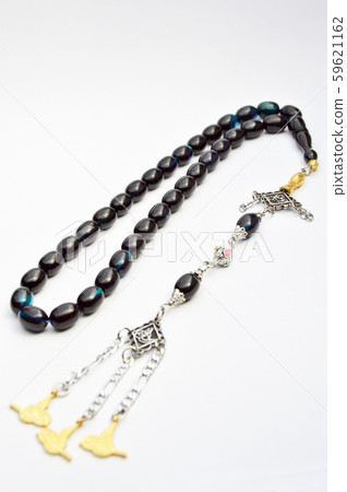 Blue blackand silver beads sequenced, short rosary, tespih tesbih Blue blackand silver beads sequenced, short rosary, tespih tesbih 59621162
