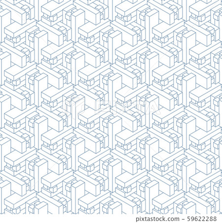 Seamless linear pattern in blue color. Seamless linear pattern in blue color. 59622288