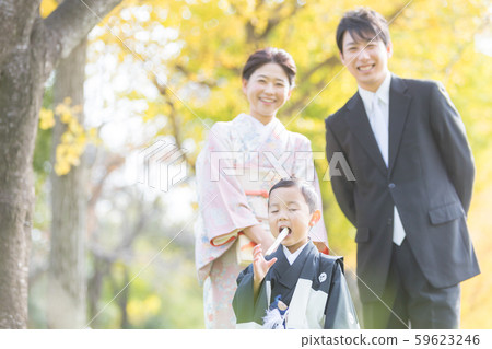 festival day for children of three, five and seven years of age, boy, man-child 59623246