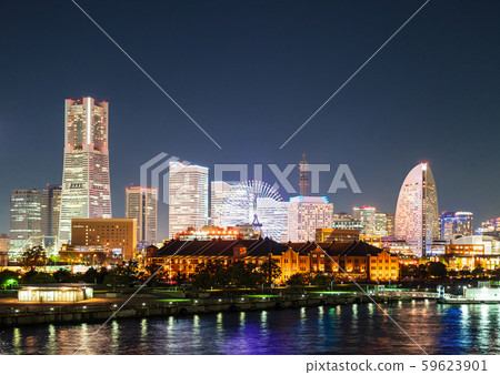 Yokohama Red Brick Warehouse and Minato Mirai night view 59623901