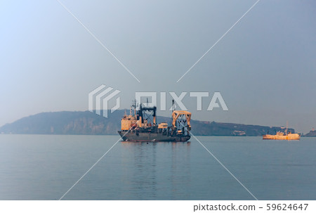 fishing vessel at anchor near Vladivostok 59624647