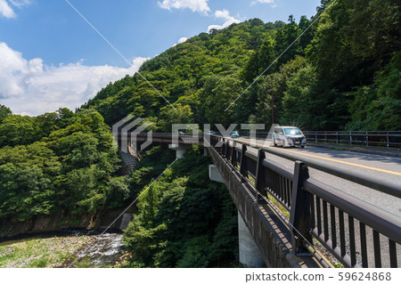 shi木縣那須鹽原市鹽原溫泉Benten Bridge（八月）車 59624868