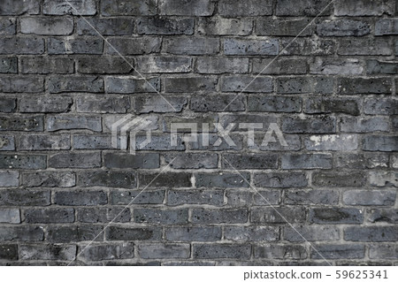 Vintage brick wall, black brick 59625341