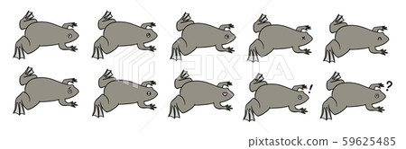 Simple xenopus illustration set 59625485