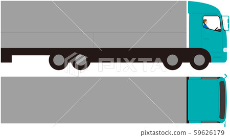 Vehicle.Large and side of heavy truck.Vector material 59626179