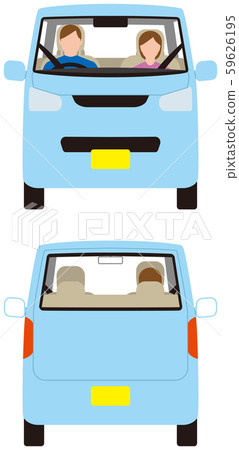 車輛。微型汽車前後。矢量素材 車輛。微型汽車前後。矢量素材 59626195