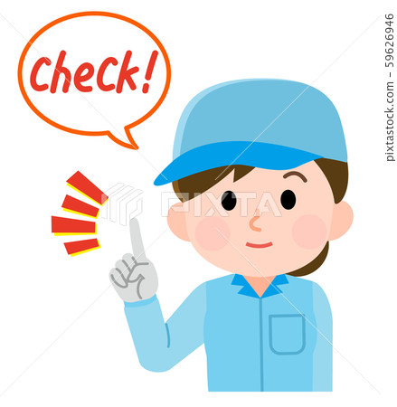 Worker female check illustration Worker female check illustration 59626946