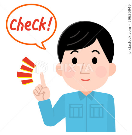 Worker, man, check illustration - Stock Illustration [59626949] - PIXTA