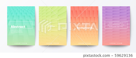 Set of gradient brick wall background. light... - Stock Illustration ...