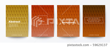 Set of gradient brick wall background. abstract brown color pattern background. 59629137