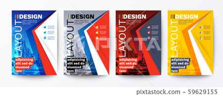 modern blue, red, yellow design template for poster flyer brochure cover. 59629155