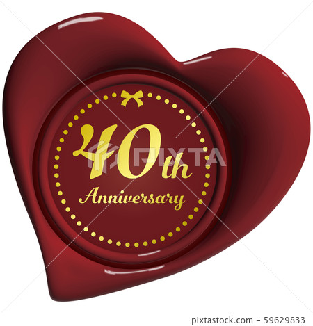 Vector illustration design ai eps mark icon luxury, heart-shaped sealing wax 59629833
