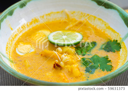 Curry noodle the traditional spicy soup of Asian Curry noodle the traditional spicy soup of Asian 59631373