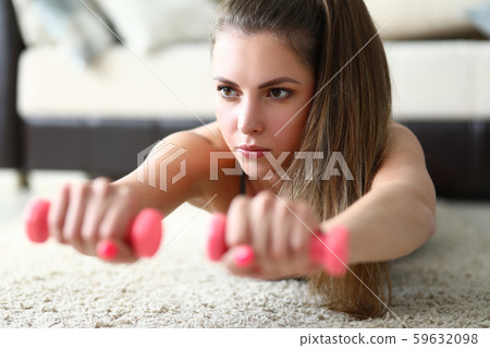 Beautiful girl with collected hair 59632098