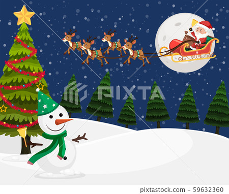 Christmas winter night background 59632360
