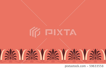 Seamless palmetto pattern background illustration 59633558
