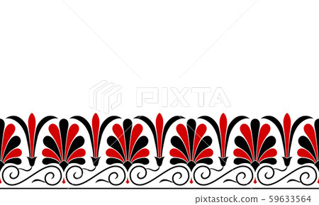 Seamless palmetto pattern background illustration 59633564