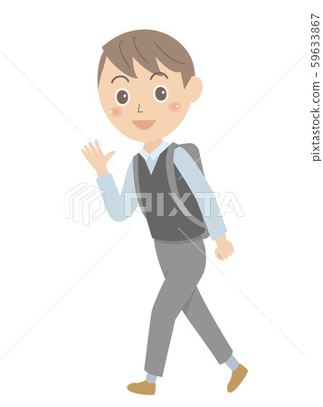 一名男子揮舞著手離開辦公室 59633867