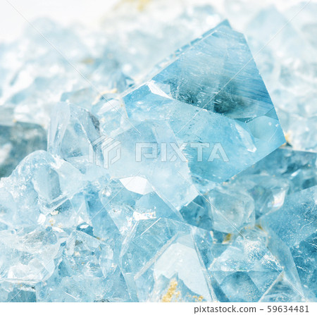 Blue crystals of the celestite Blue crystals of the celestite 59634481