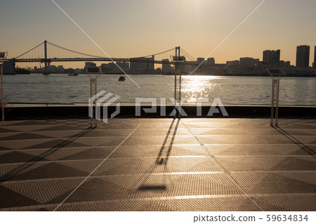 Urban Landscape Harumi Pier Tokyo Raybo Bridge Evening View Urban Landscape Harumi Pier Tokyo Raybo Bridge Evening View 59634834