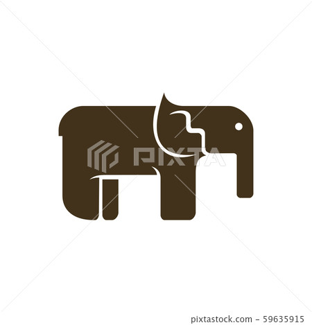 Elephant Mascot Logo Design Illustration Template 59635915