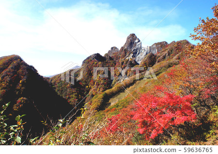 Nekodake的Aso Godake從Todo登山入口爬到Nekodake東峰，大東山脊路線的秋天景色 59636765