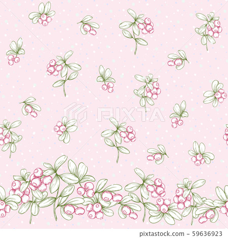 Cranberry. Seamless pattern 59636923