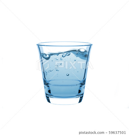Fresh Water ripple in glass isolated on white 59637501