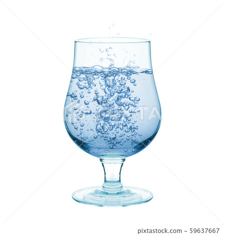 Fresh Water ripple in glass isolated on white 59637667
