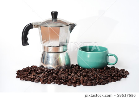 Coffee maker pot ,Coffee Cup and fresh coffee 59637686