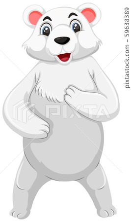 Cute polar bear standing 59638389