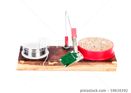 Hand made holder for repair electronic board on 59638392