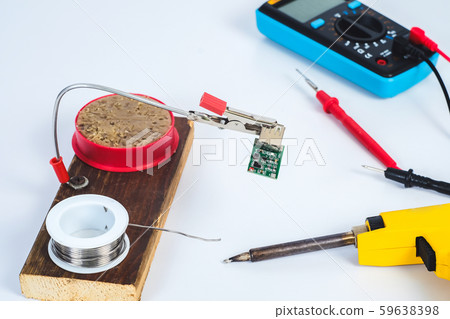 Hand made holder for repair electronic board on Hand made holder for repair electronic board on 59638398