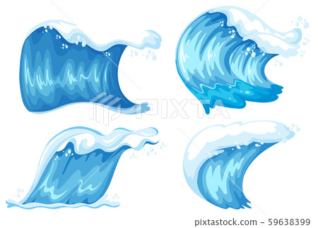 Set of blue wave 59638399