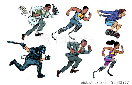 set collection scholar athlete runner disabled police youth gyrometer businessman 59638577